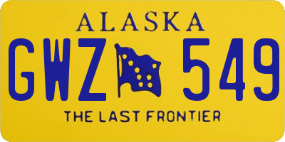 AK license plate GWZ549