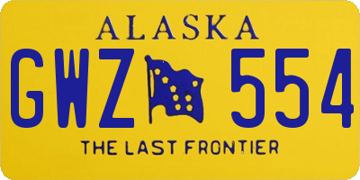 AK license plate GWZ554