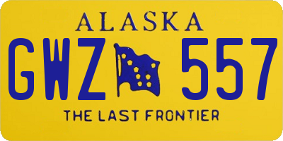 AK license plate GWZ557