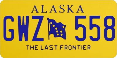 AK license plate GWZ558