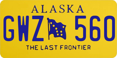 AK license plate GWZ560