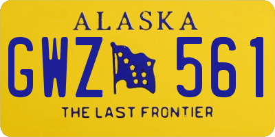 AK license plate GWZ561