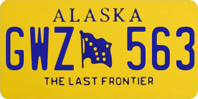 AK license plate GWZ563