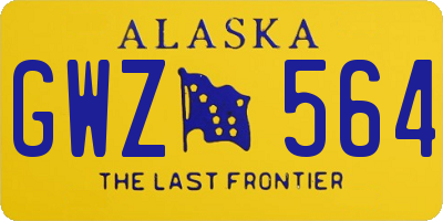 AK license plate GWZ564