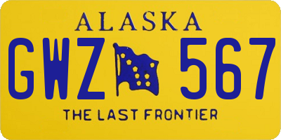 AK license plate GWZ567