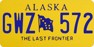 AK license plate GWZ572