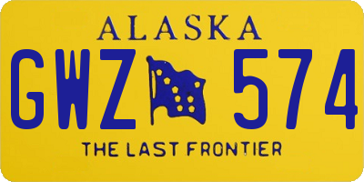 AK license plate GWZ574