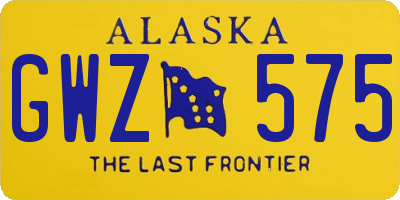 AK license plate GWZ575