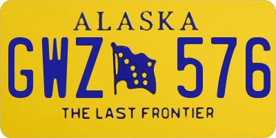 AK license plate GWZ576