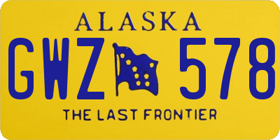 AK license plate GWZ578