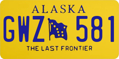 AK license plate GWZ581