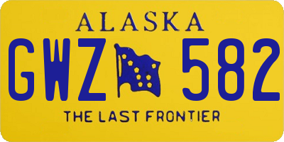 AK license plate GWZ582