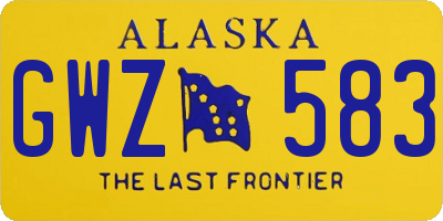 AK license plate GWZ583