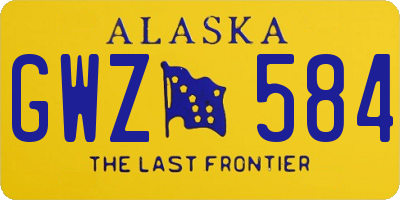 AK license plate GWZ584