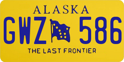 AK license plate GWZ586