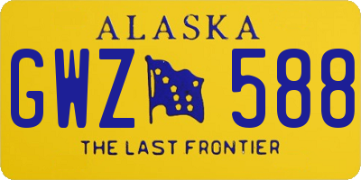 AK license plate GWZ588