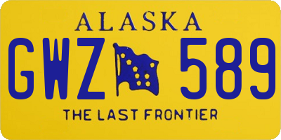 AK license plate GWZ589