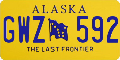 AK license plate GWZ592