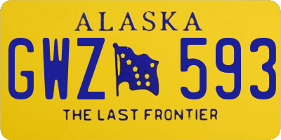 AK license plate GWZ593