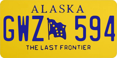 AK license plate GWZ594