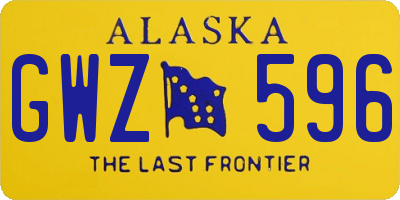 AK license plate GWZ596