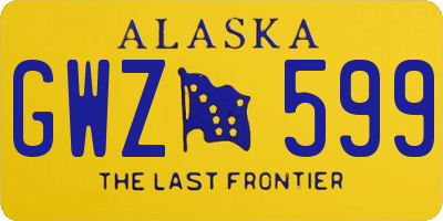 AK license plate GWZ599