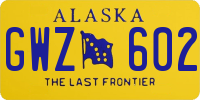 AK license plate GWZ602