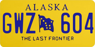 AK license plate GWZ604