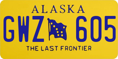 AK license plate GWZ605