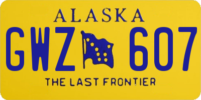 AK license plate GWZ607