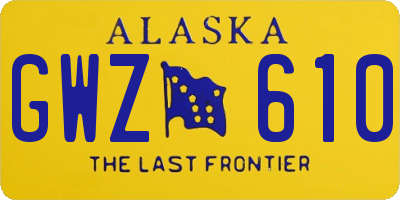 AK license plate GWZ610