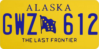 AK license plate GWZ612