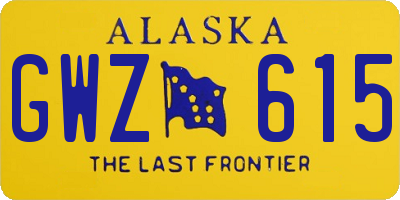 AK license plate GWZ615