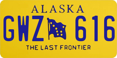 AK license plate GWZ616