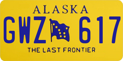 AK license plate GWZ617