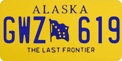 AK license plate GWZ619