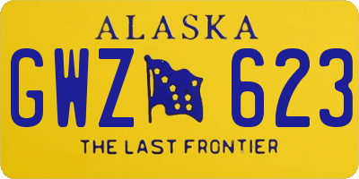 AK license plate GWZ623