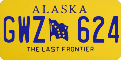 AK license plate GWZ624