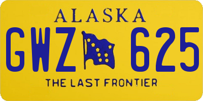 AK license plate GWZ625