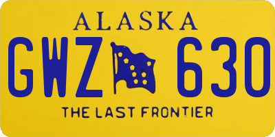 AK license plate GWZ630