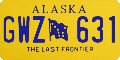 AK license plate GWZ631