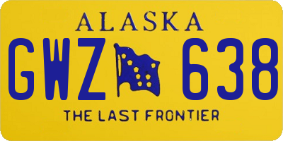 AK license plate GWZ638