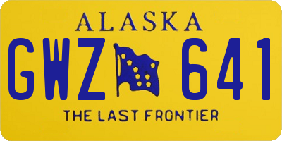 AK license plate GWZ641