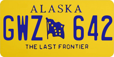 AK license plate GWZ642