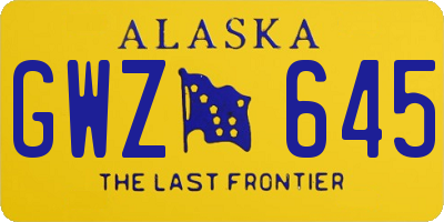 AK license plate GWZ645