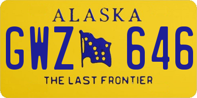 AK license plate GWZ646