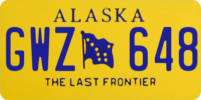 AK license plate GWZ648