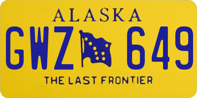 AK license plate GWZ649