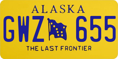 AK license plate GWZ655