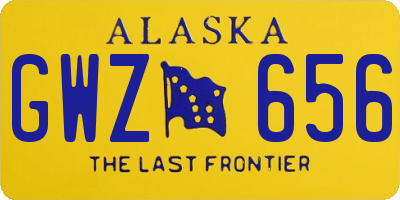 AK license plate GWZ656